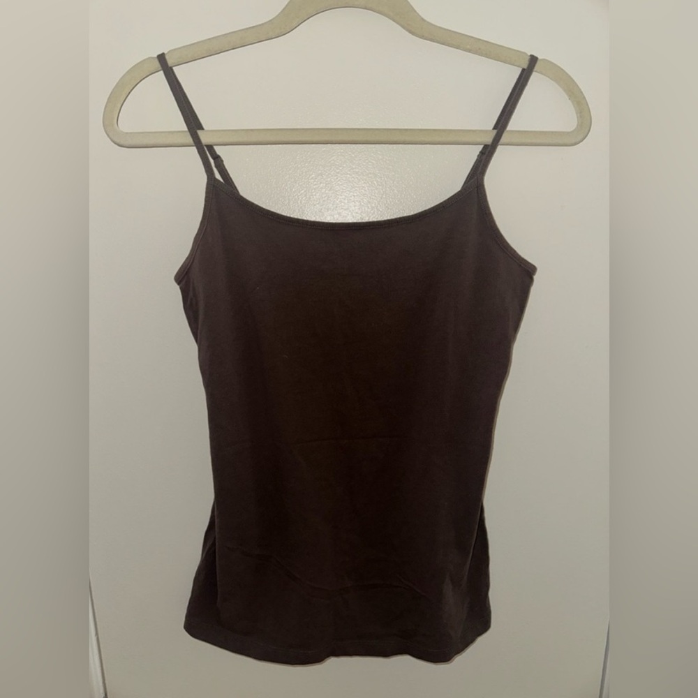 ANN TAYLOR LOFT Dark Brown Camisole Top